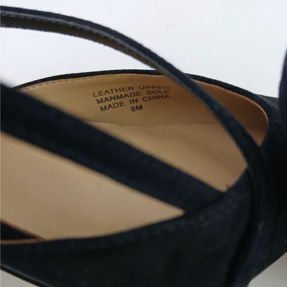 Ann Taylor SZ 8 Strappy Asymmetrical Suede Pump Style # 603186 NEW - Picture 7 of 8